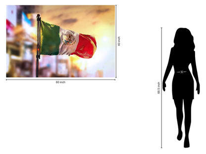 Tempered Glass With Foil - Mexican Flag - Red