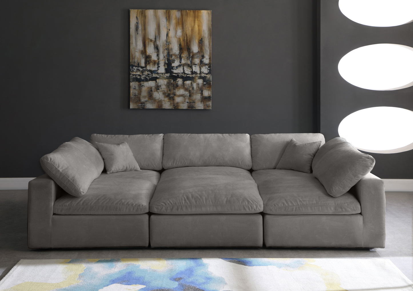 Cozy - Modular Sectional 6 Piece Cloud - Grey