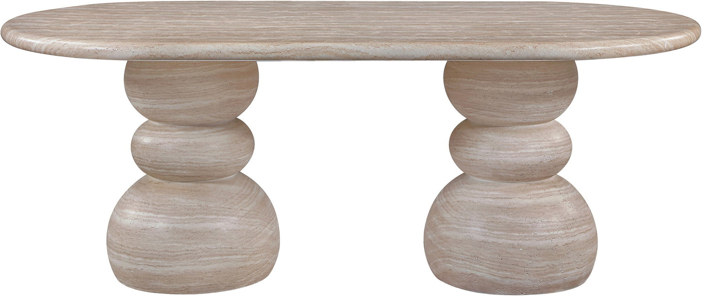 Navo - Indoor/Outdoor Dining Table - Travertine