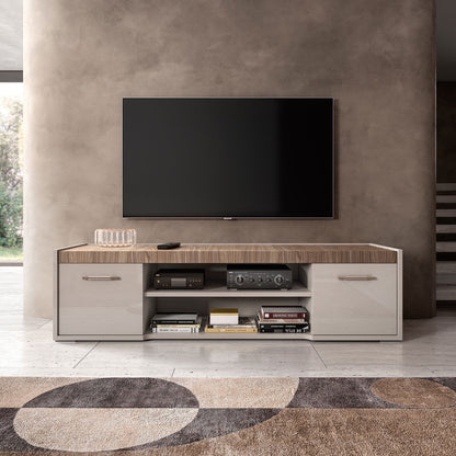 Nora - 3 Door TV Unit - Beige / Light Brown
