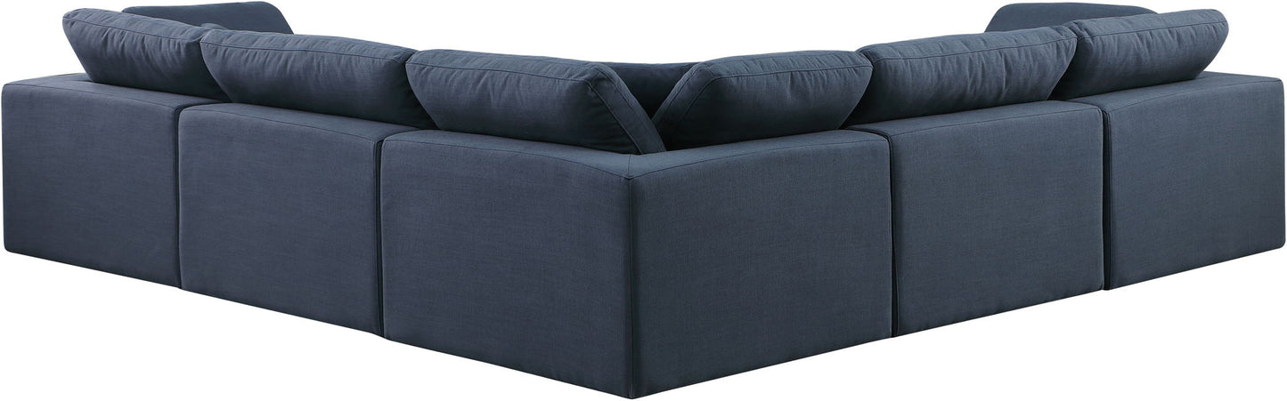 Comfy - 5 Piece Linen Modular Corner Sectional