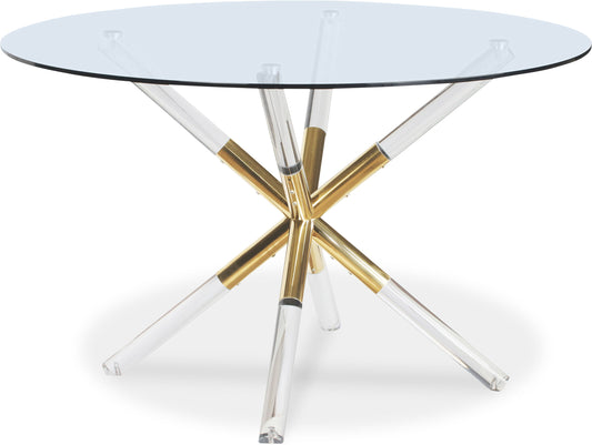 Mercury - Glass Dining Table - Pearl Silver