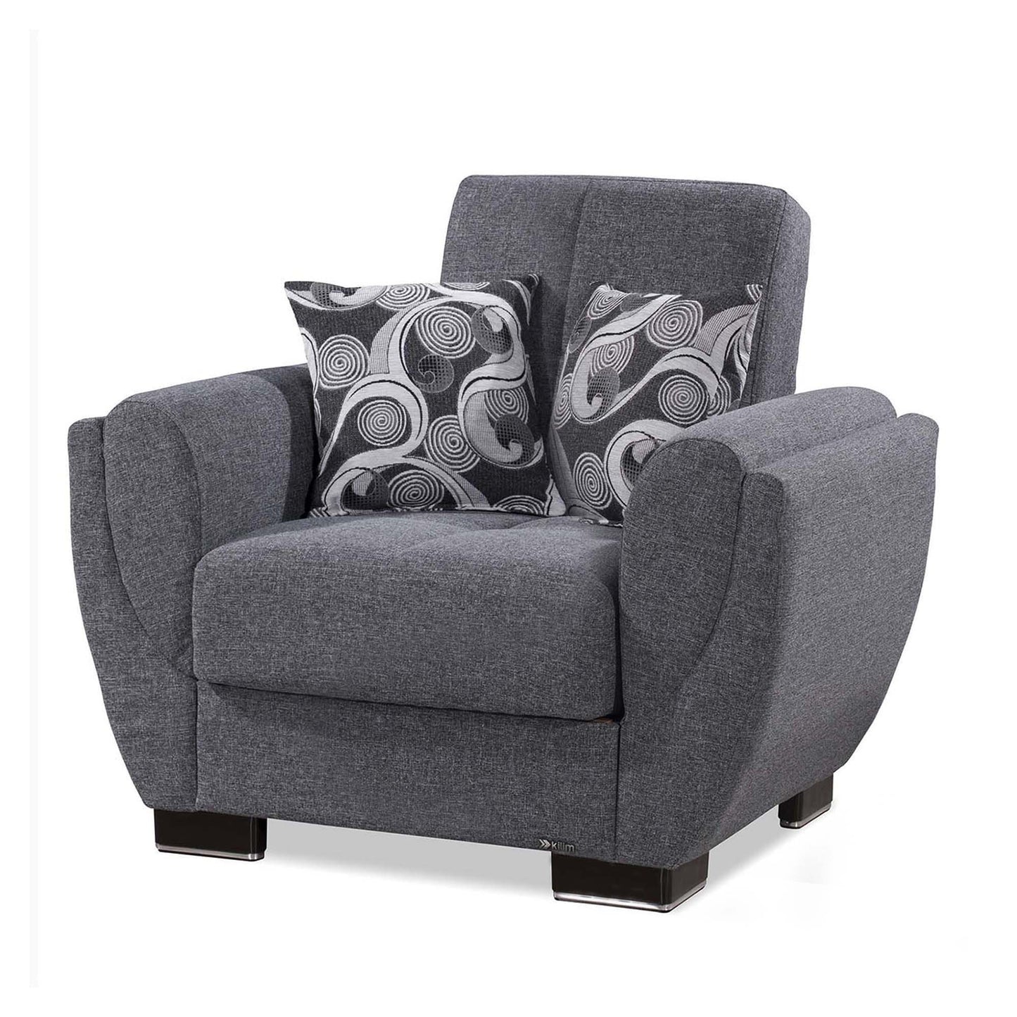 Ottomanson Armada Air - Upholstered Convertible Armchair With Storage - Polyester