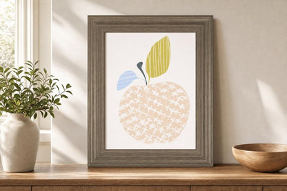 22x26 Cut Paper Fruit III By June Erica Vess - Beige