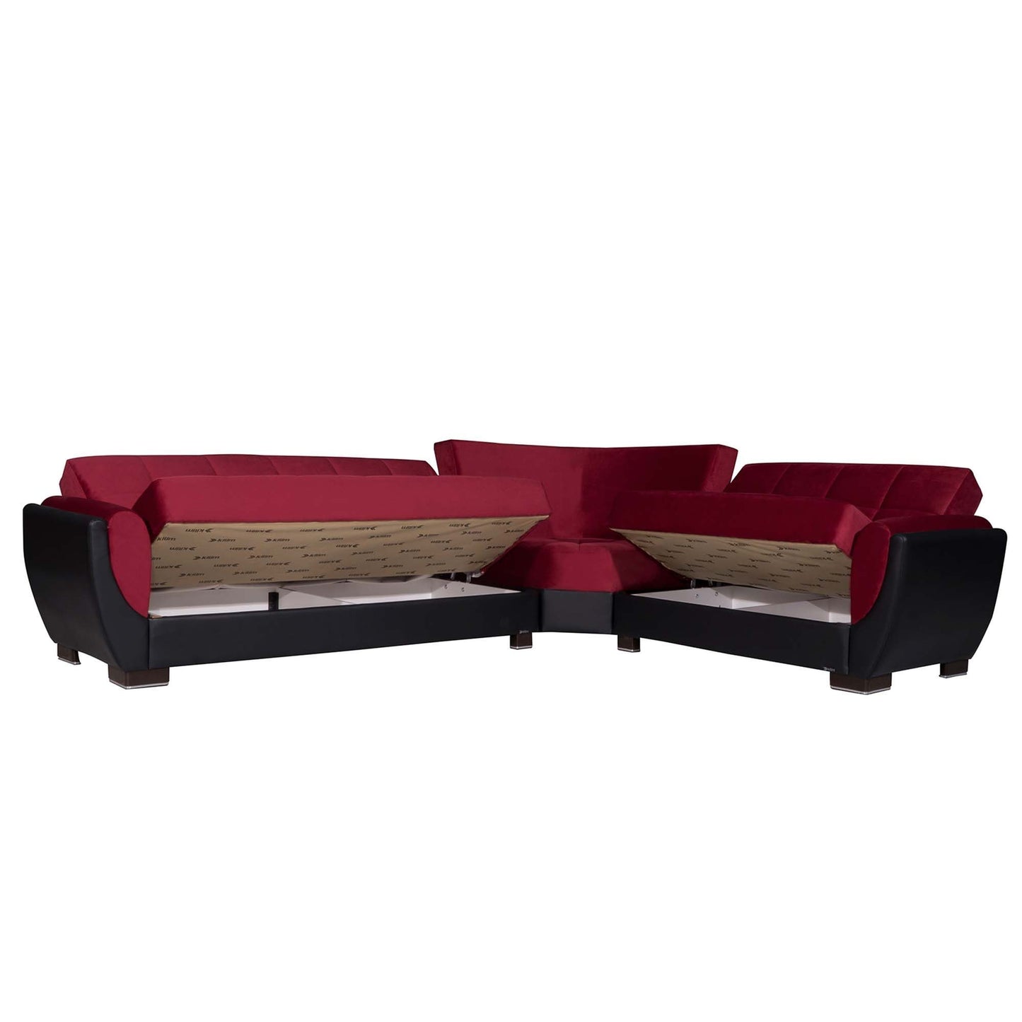 Ottomanson Armada Air - Upholstered Convertible Sectional With Storage - Microfiber