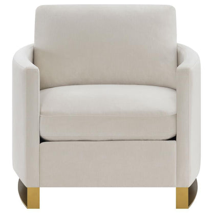 Corliss - Upholstered Arched Arms Chair - Beige