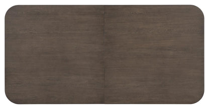 Lancia - Complete Double Pedestal Dining Table - Charred Oak