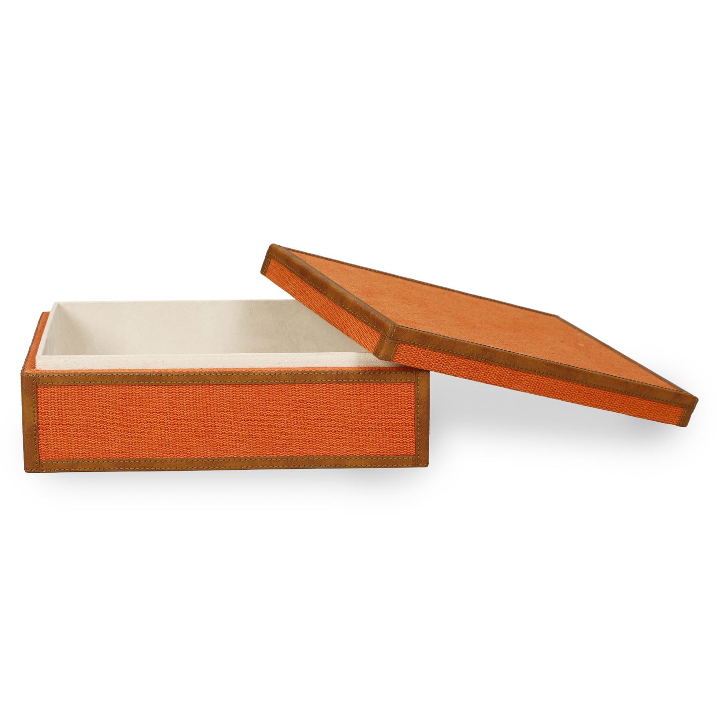 Acre - Cotton Jute Jewelry Box - Orange