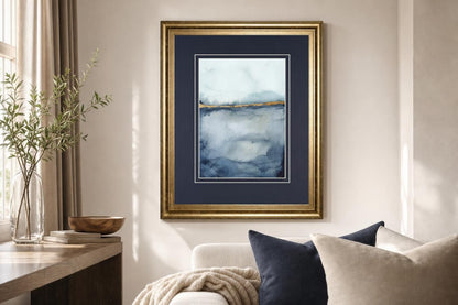 34x40 Coastal Horizon II By Victoria Borges - Blue