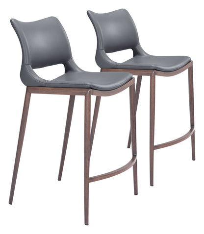 Ace - Counter Chair With Walnut Legs (Set of 2)
