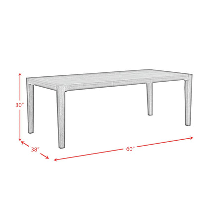 Versailles Contemporary - Rectangular Dining Table With 1 X 24 Leaf - Grey