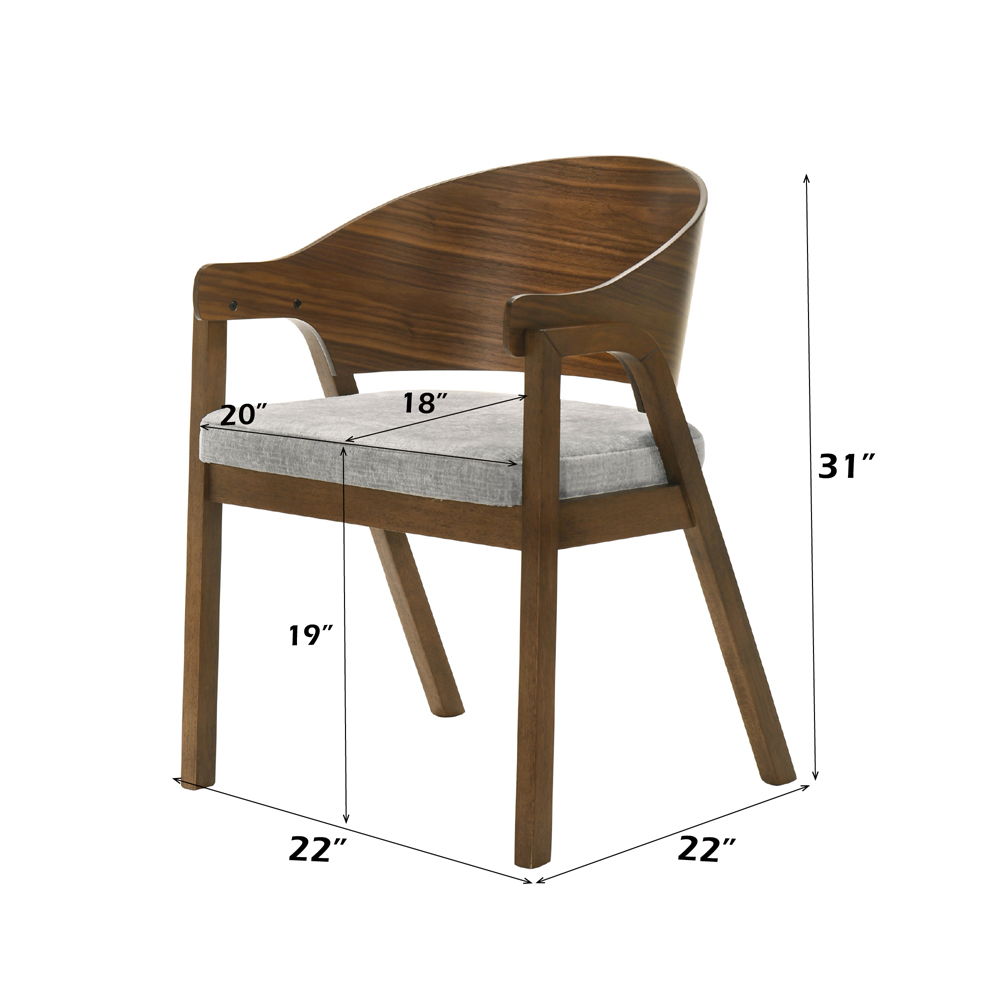 Hoyte - Arm Chair Set of 2) - Walnut