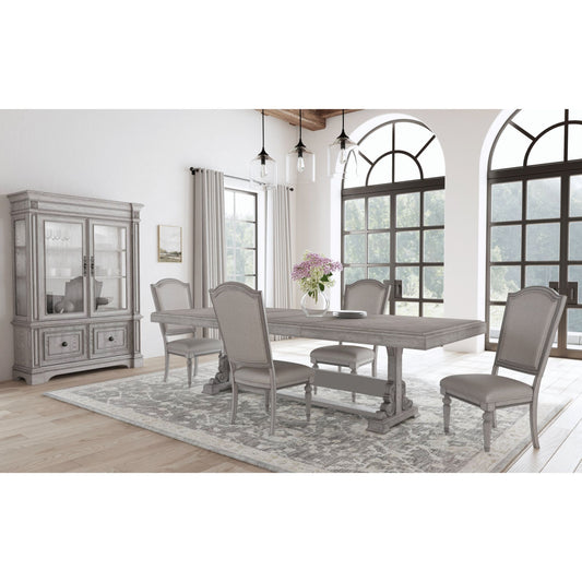 Glenmore - 5 Piece Standard Height Dining Set (Table And Four Chairs) - Aged Gray