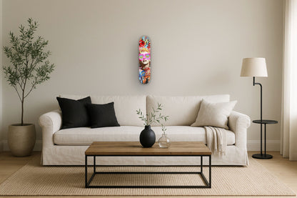 Pop Neon Wow - 8" x 31" Framed Wall Art