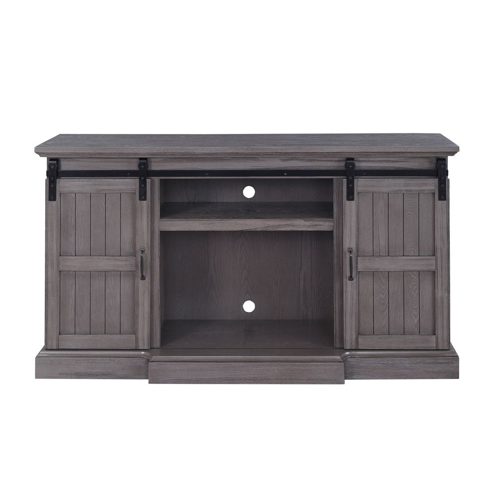 Admon - TV Stand With Fireplace - Gray Oak