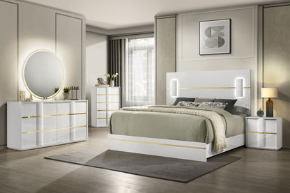 Florence - Nightstand - White / Cream