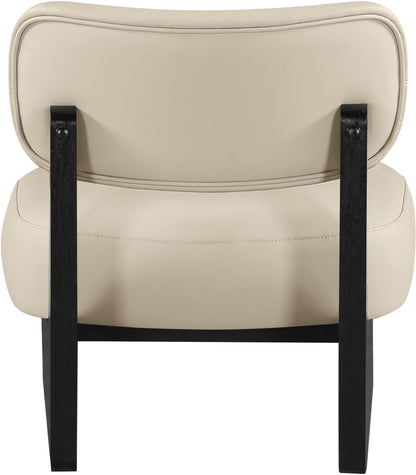 Vetra - Vegan Leather Upholstered Accent Chair With Black Base