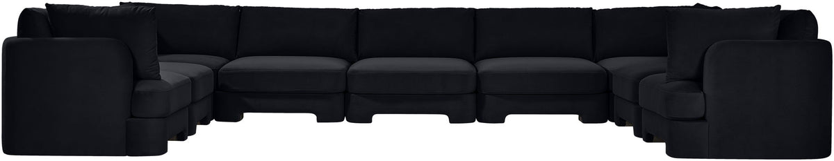 Hammond - Velvet Performance Fabric Upholstered 9 Piece Sectional