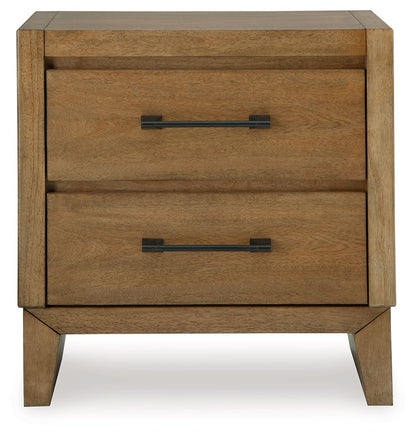 Sherbana - Two Drawer Night Stand - Light Brown