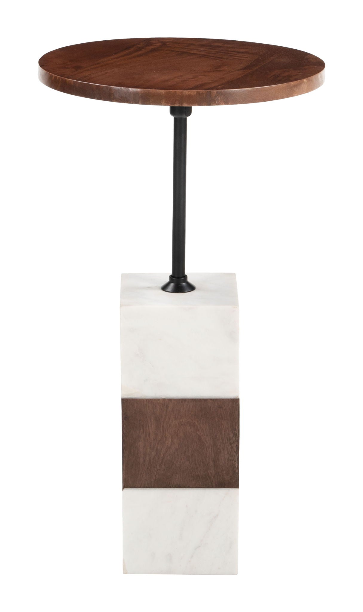 Stuk - Side Table - Brown / White
