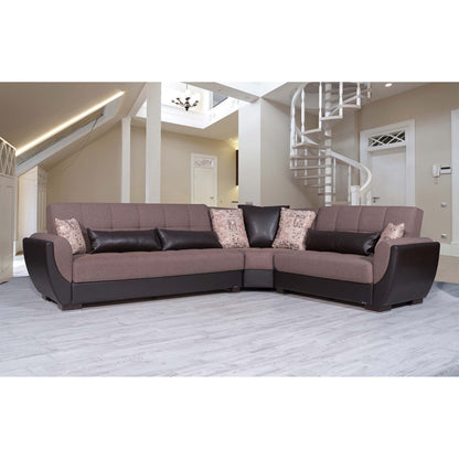 Ottomanson Armada Air - Upholstered Convertible Sectional With Storage - Polyester