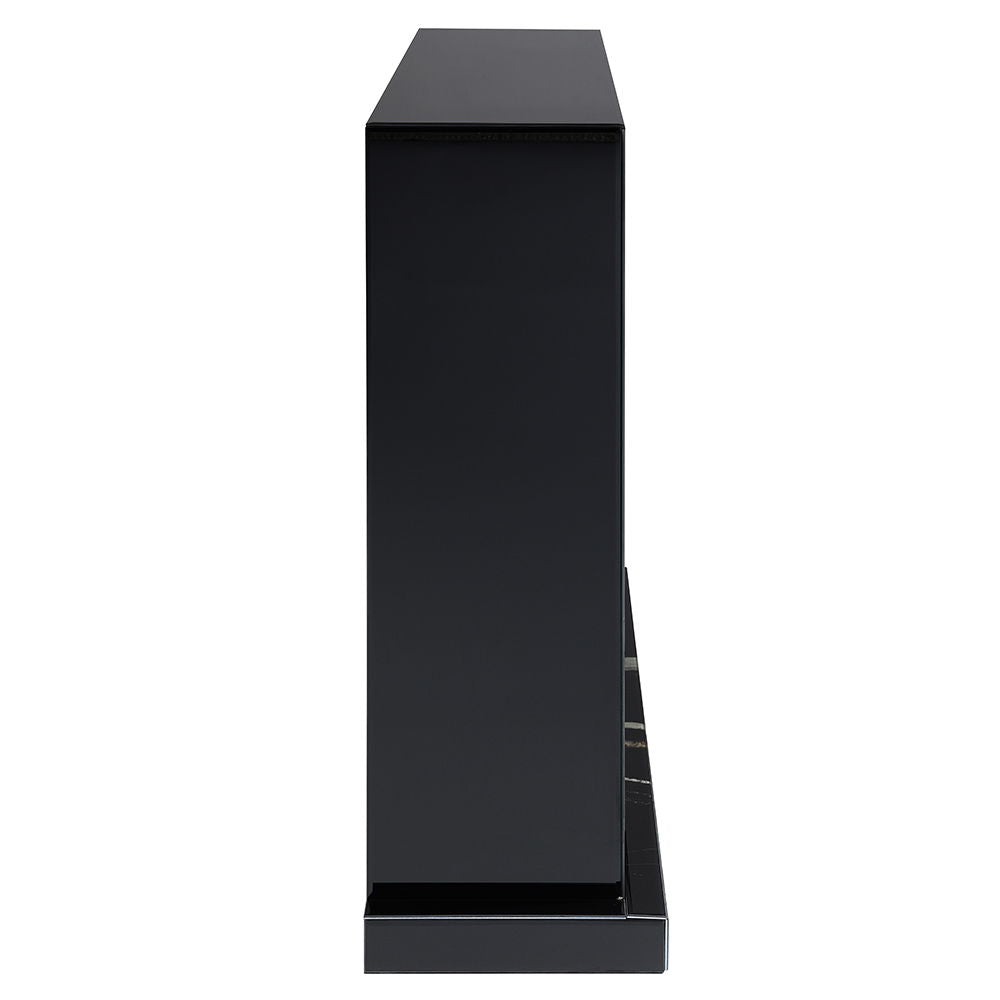 Drisana - Fireplace - Black Mirrored Finish