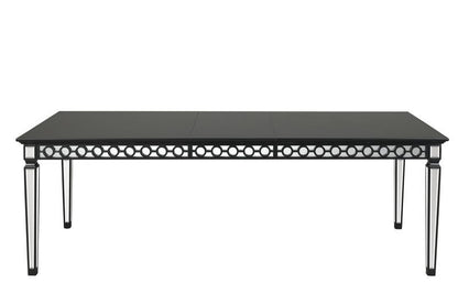 Varian II - Dining Table - Mirrored & Black