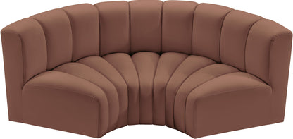 Arc - Faux Leather 3 Piece Modular U-Shaped Sofa