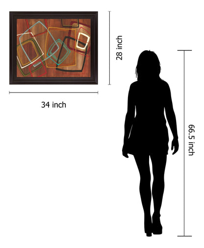 Retro Squares - 28" x 34" Framed Wall Art