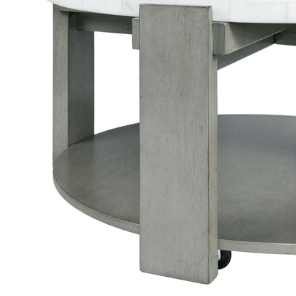 Rosamel - Round Coffee Table - Gray