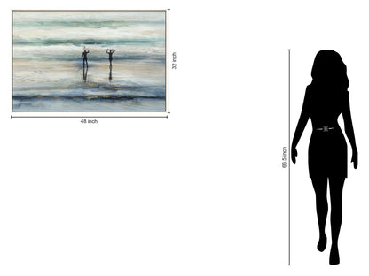 Surfer Stroll - 32" x 48" Framed Wall Art