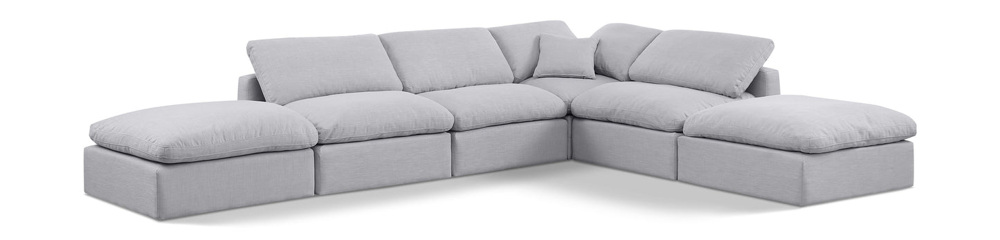 Indulge - Linen 6 Piece Modular Armless Sectional