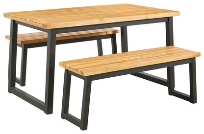 Town - Brown / Black - Dining Table Set (Set of 3)