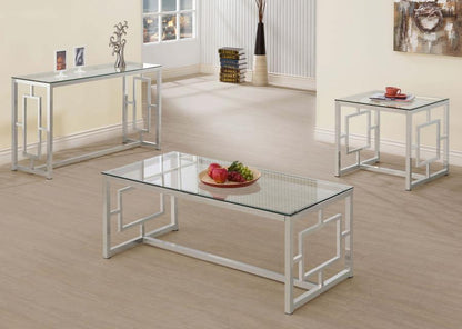Merced - Glass Top Metal Table