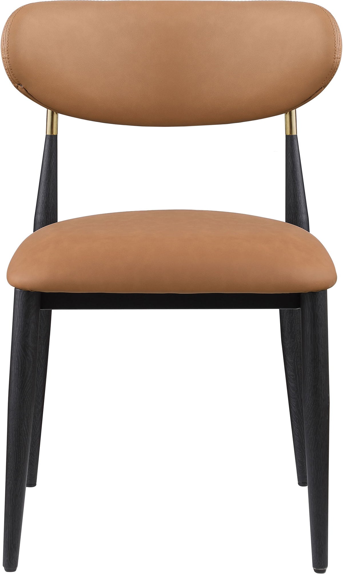 Ronda - Vegan Leather Upholstered Dining Side Chair - Black Legs