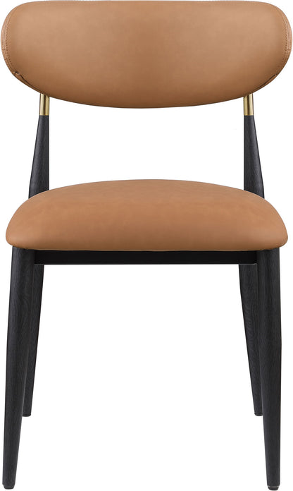Ronda - Vegan Leather Upholstered Dining Side Chair - Black Legs