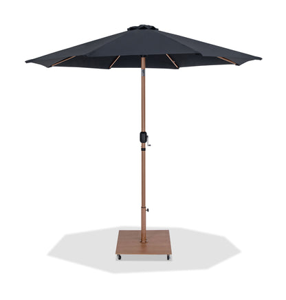 Fiji - Aluminum Patio Umbrella With Square Teak Base