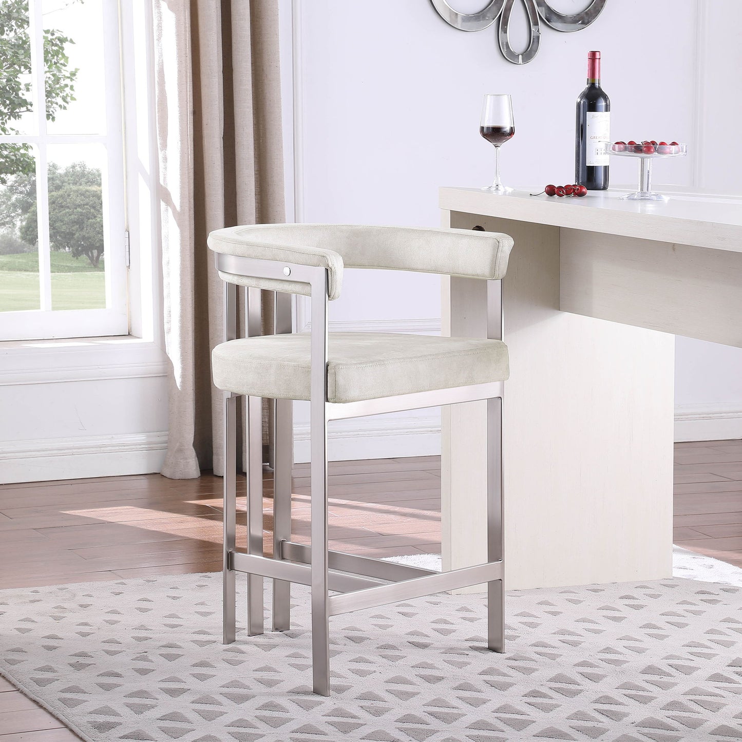 Marcello - Counter Stool (Set of 2) - Stone