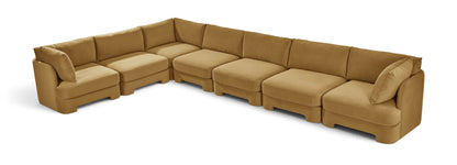 Hammond - Velvet Performance Fabric Upholstered 7 Piece Sectional