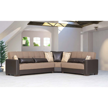Ottomanson Armada - Upholstered Convertible Sectional With Storage - Chenille