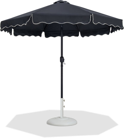 Amalfi - Patio Umbrella - White Base / Black Pole