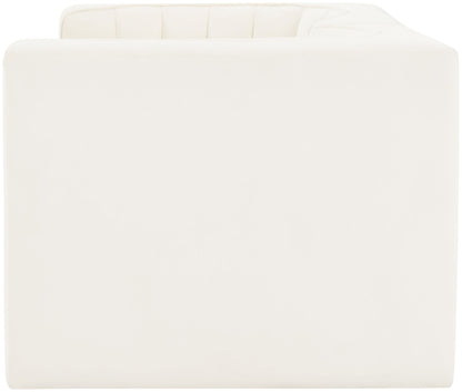 Rummi - Velvet Performance Fabric Upholstered 2 Piece Modular Loveseat