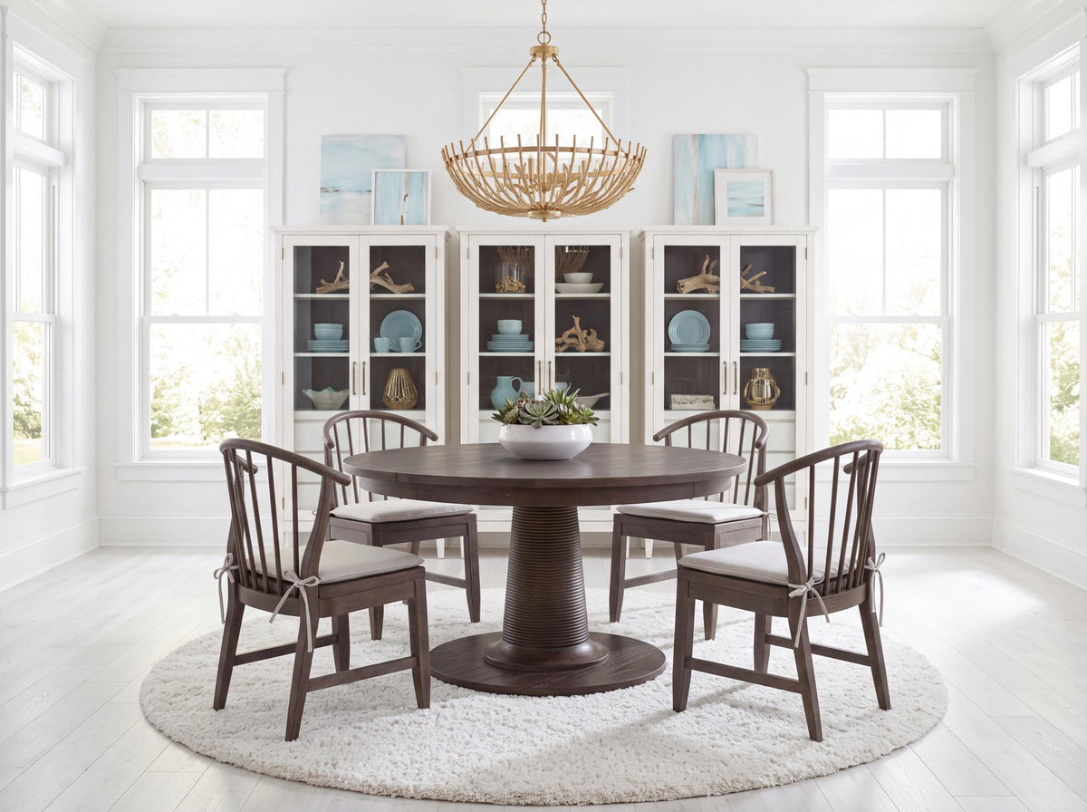 Reflections - Display Cabinet - Cashmere / Dark Roast