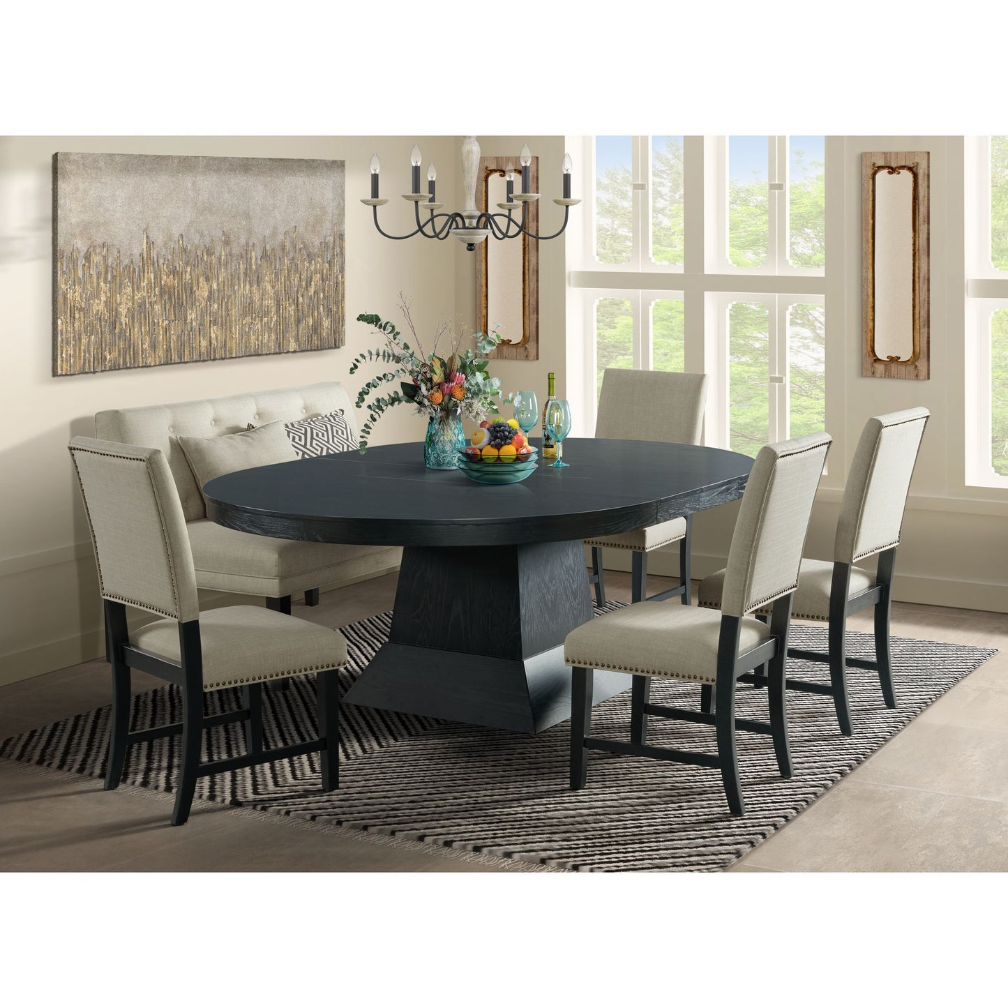 Maddox - Oval Dining Table - Black