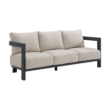 Playa - Sofa With 2 Pillows - Dark Gray / Beige