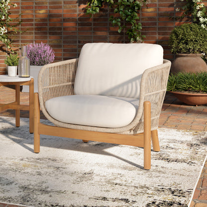 Solstice - Rope Club Chair - Linen Beige