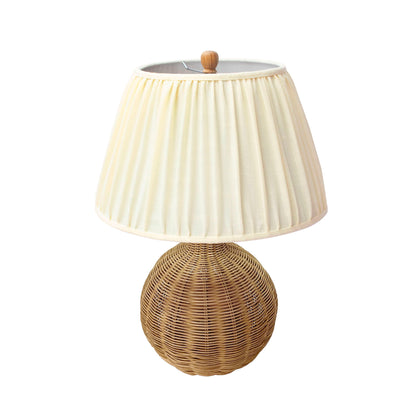 Pallora - Rattan Table Lamp - Cream & Natural