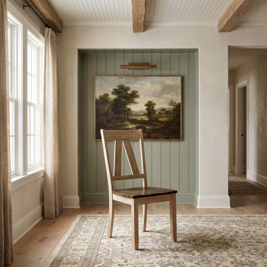 Lindsey Farm - Splat Back Side Chair - Natural & Brown