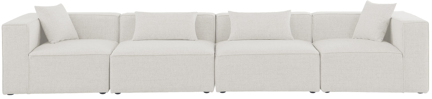 Cube - Linen Modular 4 Seat Sofa