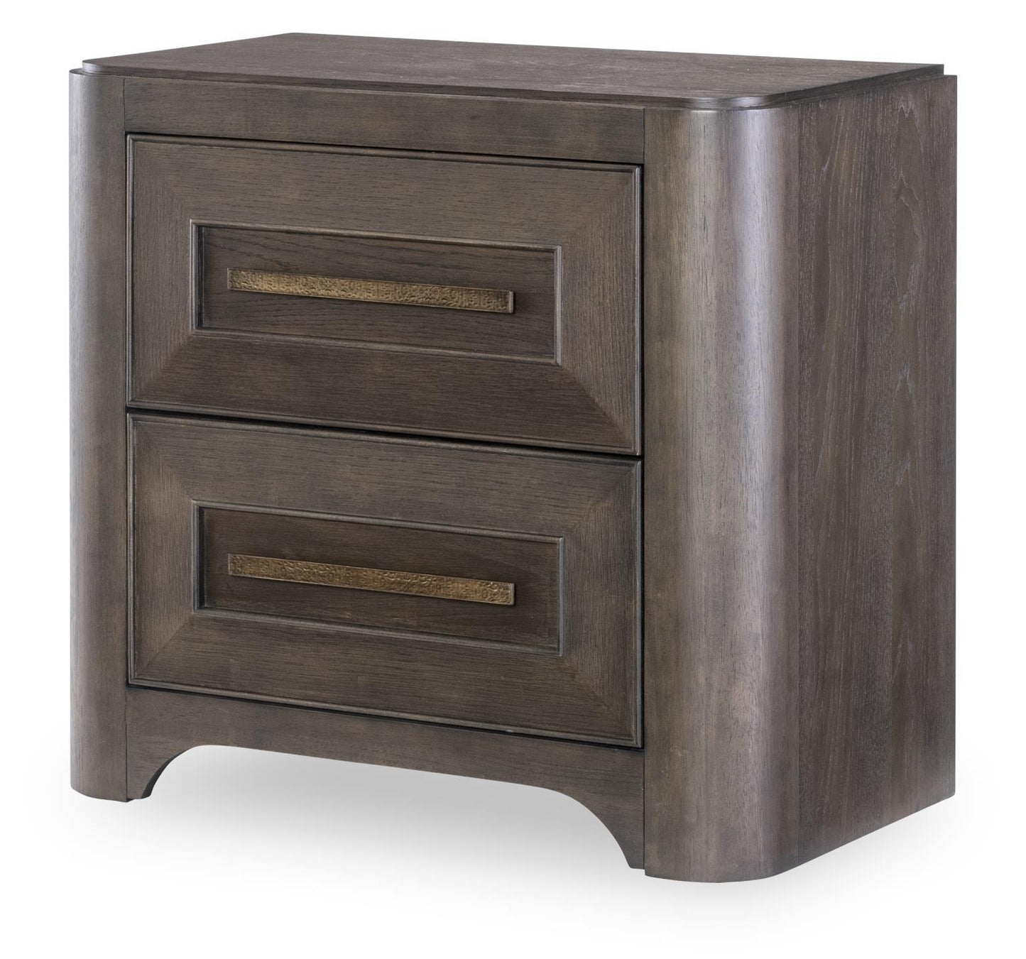 Lancia - 2 Drawer Nightstand - Charred Oak
